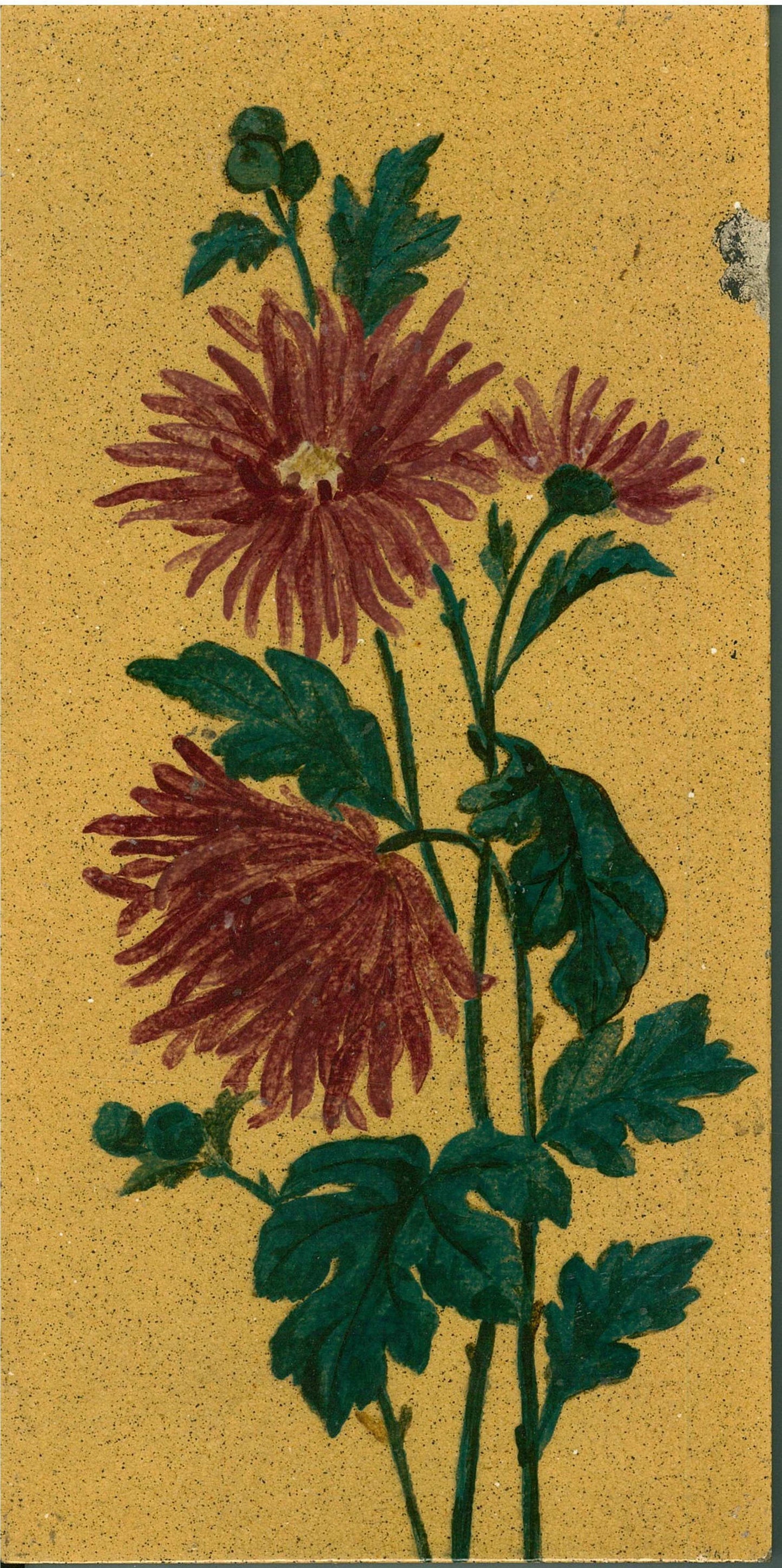 【TI66】タイル(花 縦長)